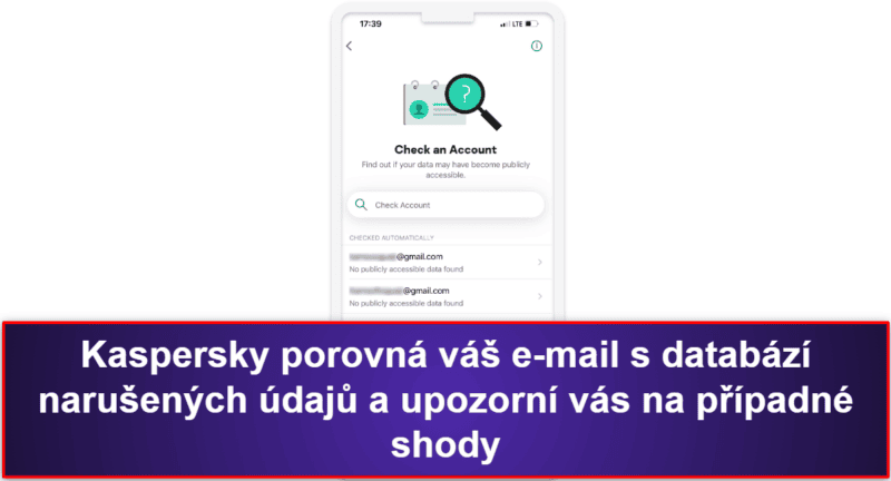 8. Kaspersky Antivirus &amp; VPN – VPN, správce hesel a kontrola narušení bezpečnosti