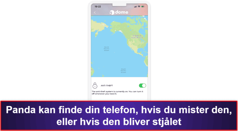 5. Panda Dome for iOS – præcis GPS-sporing og anstændige tyverisikringsværktøjer