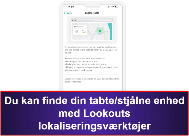 10. Lookout Mobile Security for iOS – godt overvågnings- og tyverisikringsværktøj