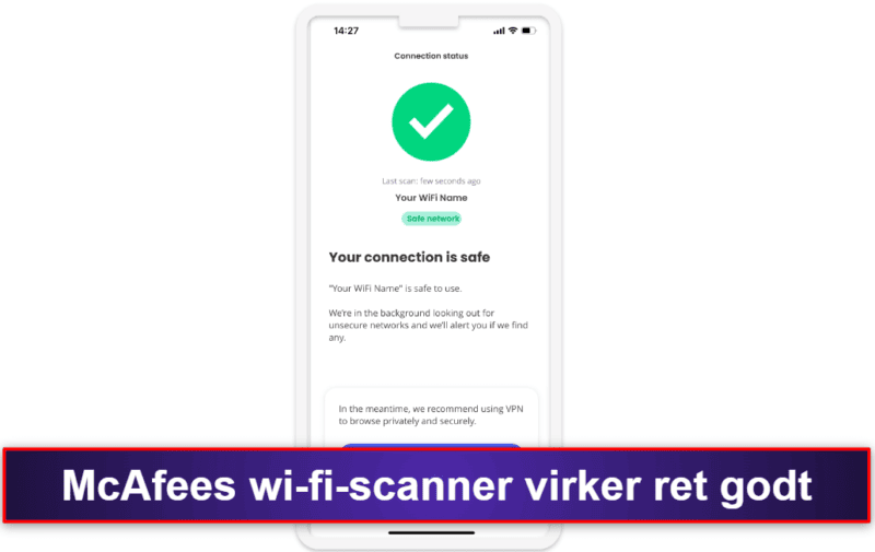 3.🥉 McAfee Mobile Security for iOS – avancerede sikkerhedsfunktioner og god webbeskyttelse