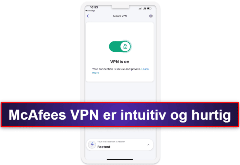 3.🥉 McAfee Mobile Security for iOS – avancerede sikkerhedsfunktioner og god webbeskyttelse