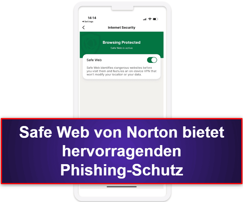1.🥇 Norton Mobile Security – beste Premium-Antivirus-App für iOS