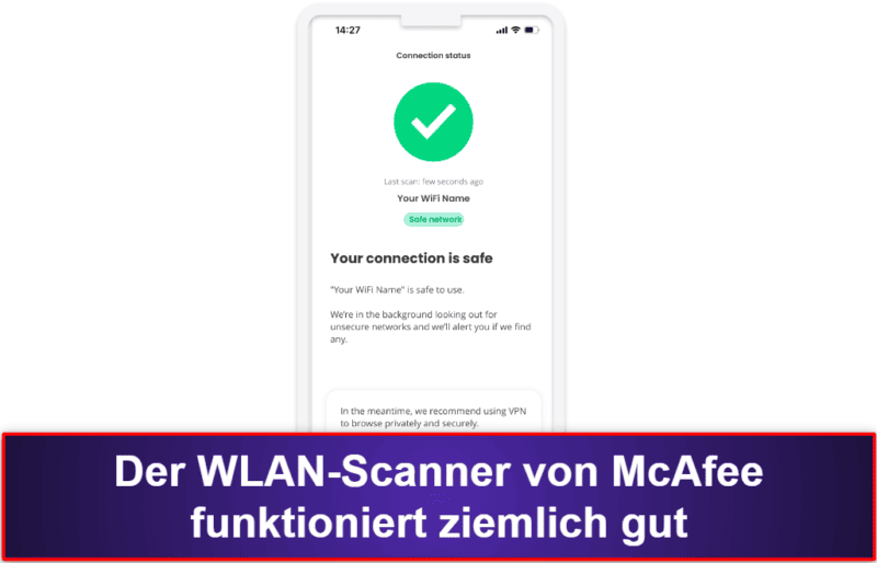 3.🥉 McAfee Mobile Security for iOS – High-End-Sicherheitsfeatures und guter Webschutz