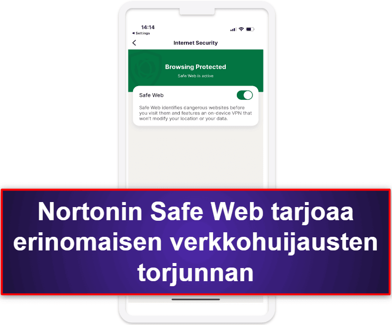 1.🥇 Norton Mobile Security – Paras premium-virustorjuntasovellus iOS:lle