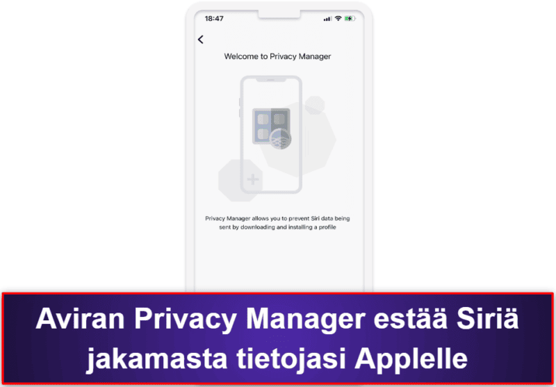 7. Avira Free Mobile Security for iOS – Hyvät iOS-yksityisyysominaisuudet ja VPN