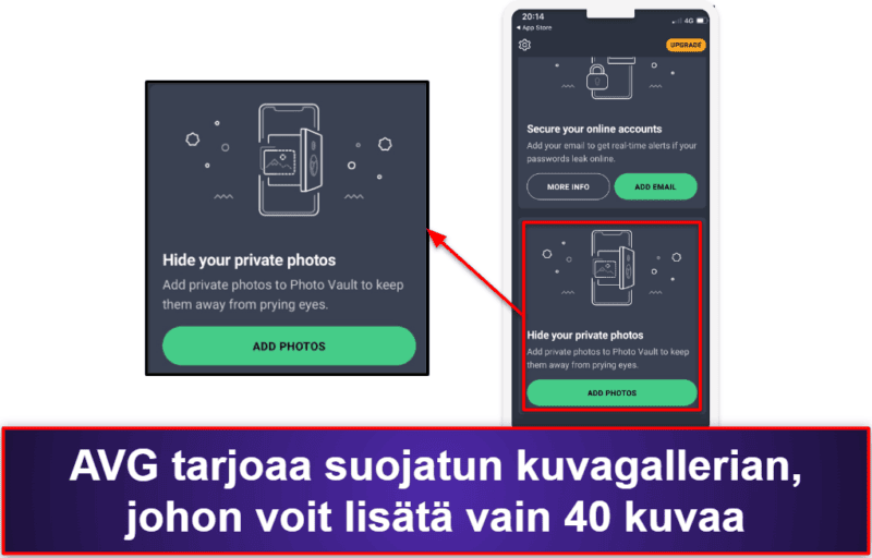 9. AVG Mobile Security for iPhone & iPad – Yksinkertainen sovellus tietomurtojen seurannalla ja Wi-Fi-suojalla