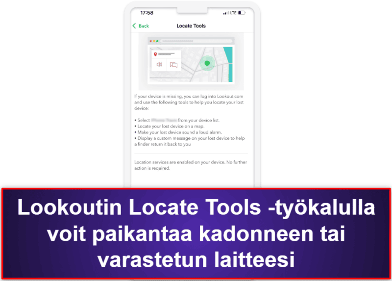 10. Lookout Mobile Security for iOS – Hyvä tietomurtojen seuranta ja varkaudenesto