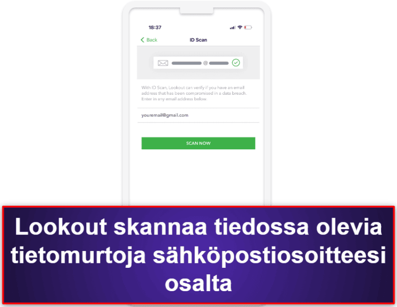 10. Lookout Mobile Security for iOS – Hyvä tietomurtojen seuranta ja varkaudenesto