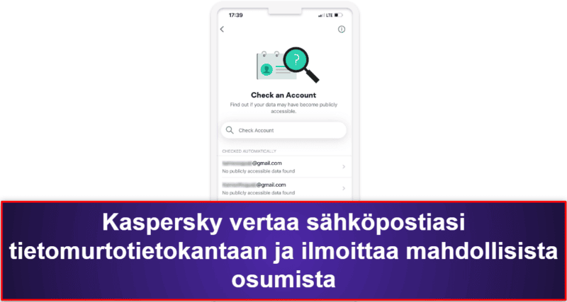 8. Kaspersky Antivirus & VPN – VPN, salasanaohjelma ja tietomurtojen seuranta