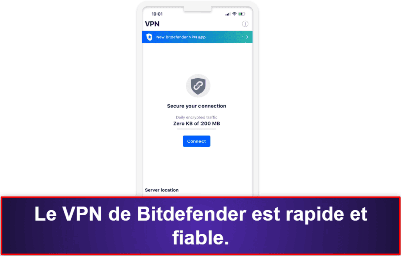 4. Bitdefender Mobile Security — Bonne protection Web et bon VPN gratuit