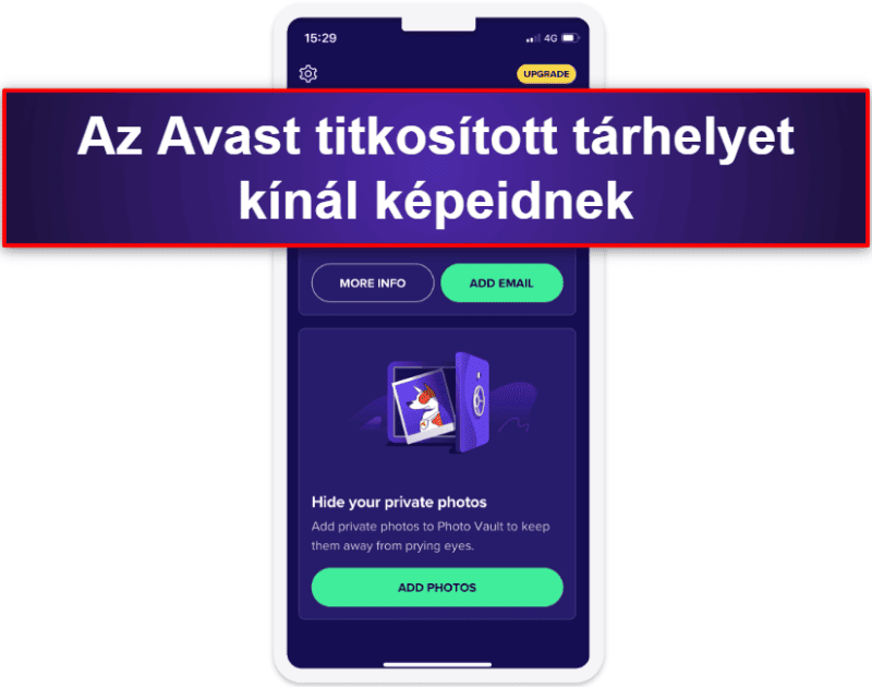 6. Avast Security &amp; Privacy iOS-re — Alapvető hálózatelemző és titkosított képtárhely