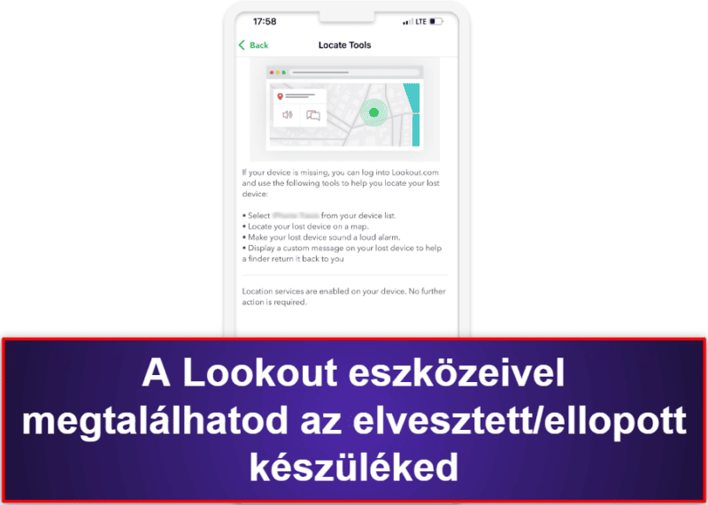 10. Lookout Mobile Security iOS-re — Kiváló adatszivárgás-felügyelet és lopásvédelmi eszközök