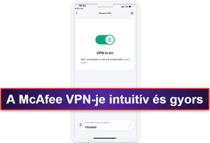 3.🥉 McAfee Mobile Security iOS-re — Erőteljes biztonsági funkciók és jó webes védelem