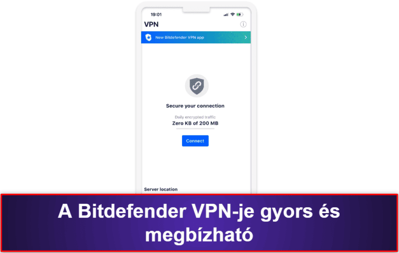 4. Bitdefender Mobile Security — Kitűnő webes védelem és egész jó ingyenes VPN