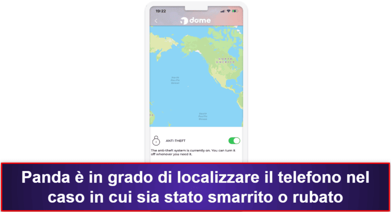 5. Panda Dome for iOS: tracciamento GPS preciso e strumenti antifurto piuttosto validi