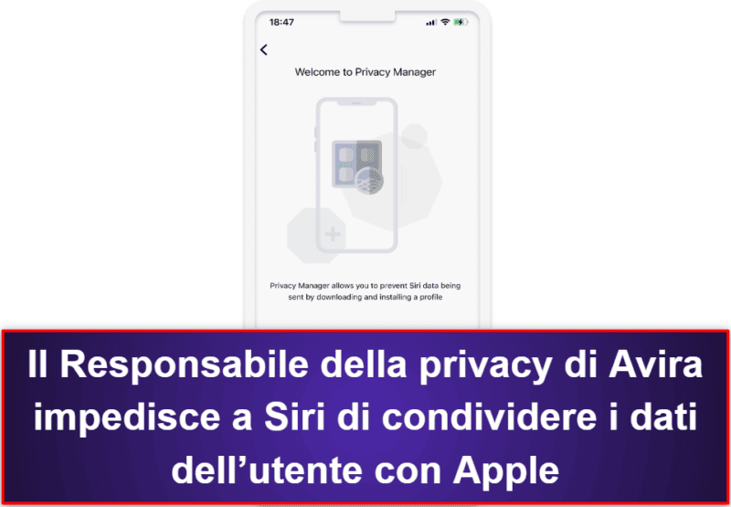 7. Avira Free Mobile Security for iOS: buone funzionalità di privacy per iOS e VPN
