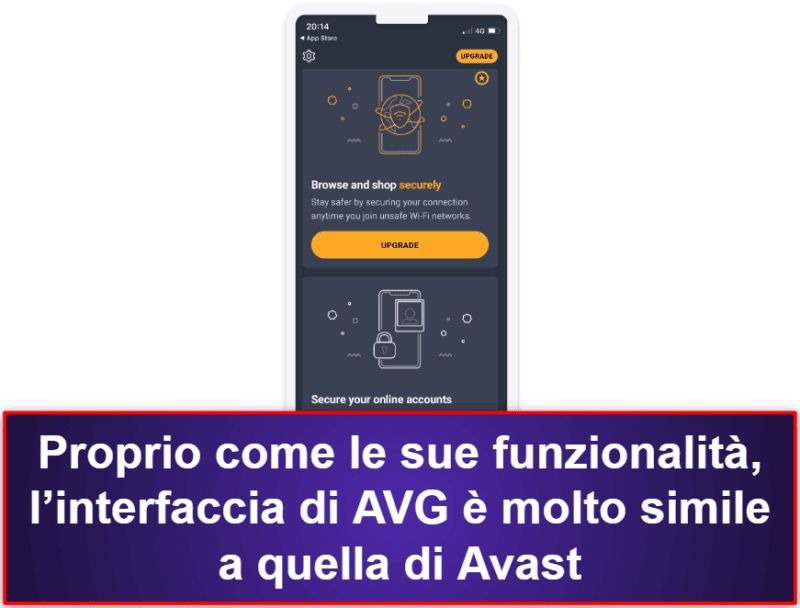9. AVG Mobile Security for iPhone &amp; iPad: un’app semplice con notifiche sulle violazioni dei dati e protezione Wi-Fi