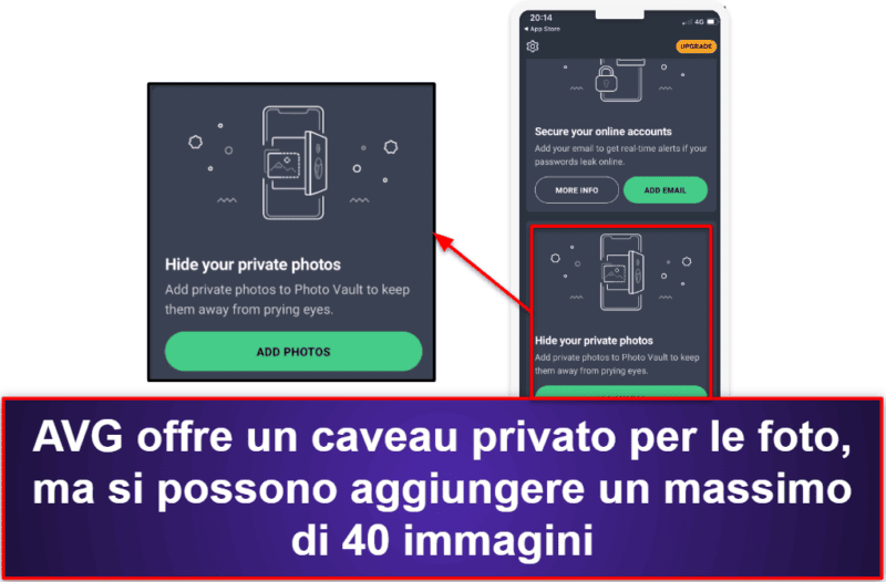 9. AVG Mobile Security for iPhone &amp; iPad: un’app semplice con notifiche sulle violazioni dei dati e protezione Wi-Fi