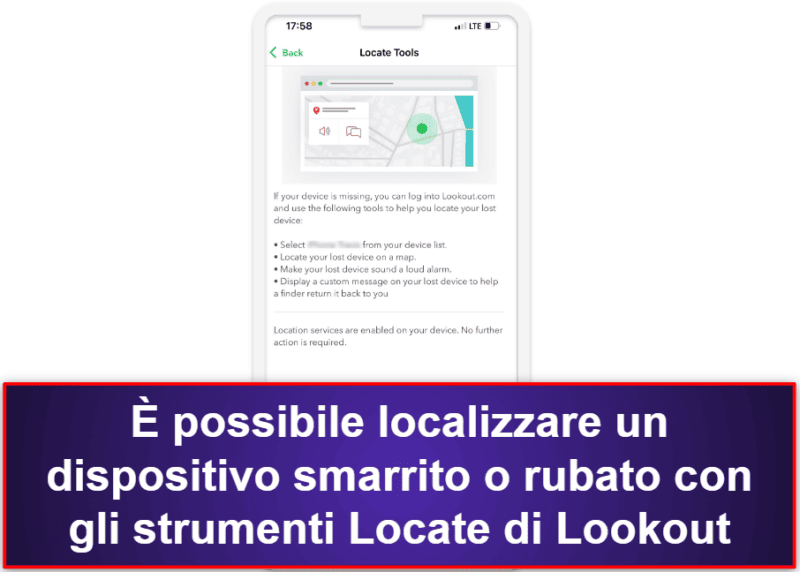 10. Lookout Mobile Security for iOS: buon monitoraggio delle violazioni e strumenti antifurto