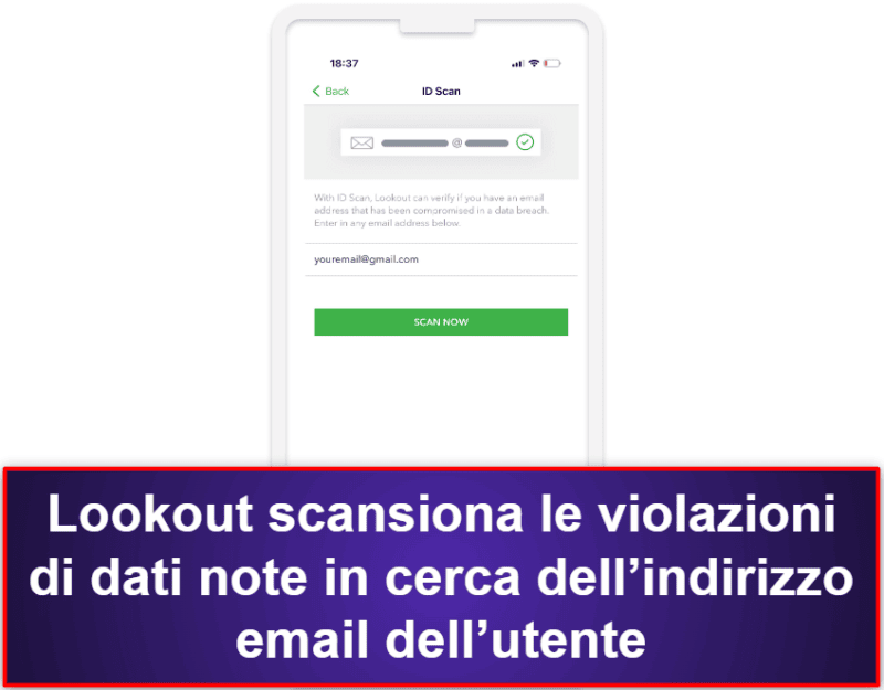 10. Lookout Mobile Security for iOS: buon monitoraggio delle violazioni e strumenti antifurto