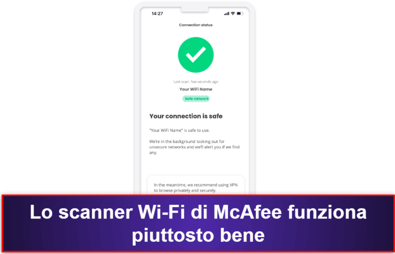 3.🥉 McAfee Mobile Security for iOS: funzionalità di sicurezza di fascia alta e buona protezione web