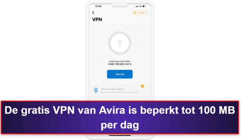 7. Avira Free Mobile Security for iOS — Goede iOS-privacyfuncties + VPN