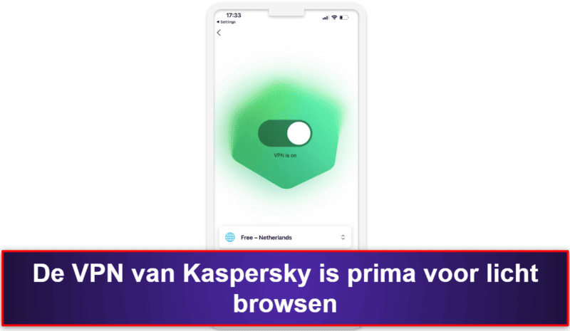 8. Kaspersky Antivirus &amp; VPN — VPN, wachtwoordmanager &amp; datalekscanner