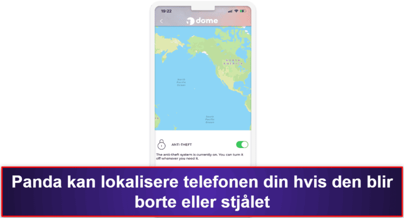 5. Panda Dome for iOS — Nøyaktig GPS-sporing og gode verktøy for tyverisikring