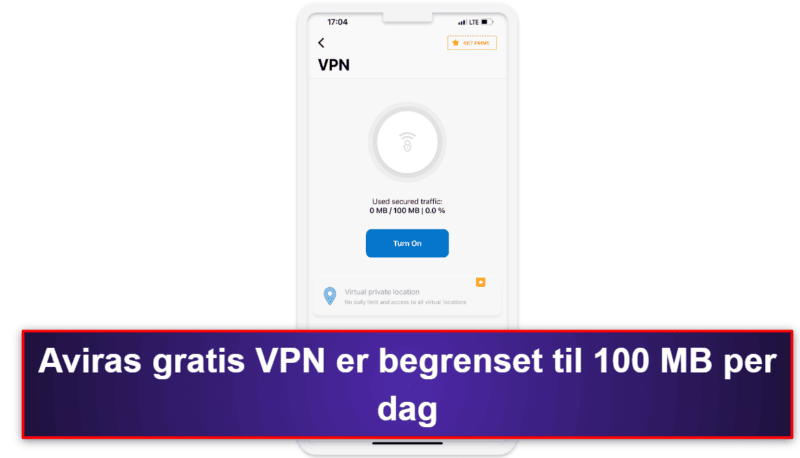 7. Avira Free Mobile Security for iOS — Gode personvernfunksjoner for iOS og VPN