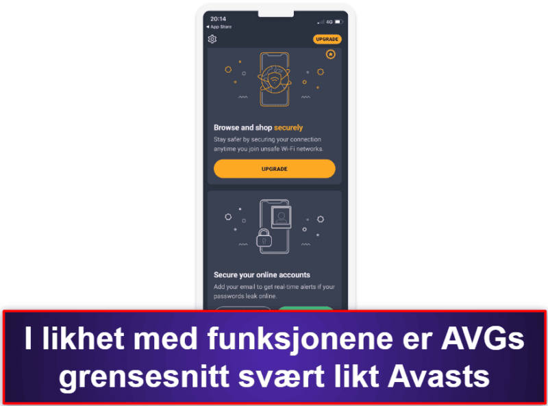 9. AVG Mobile Security for iPhone & iPad — Enkel app med varsler om datainnbrudd og Wi-Fi-beskyttelse