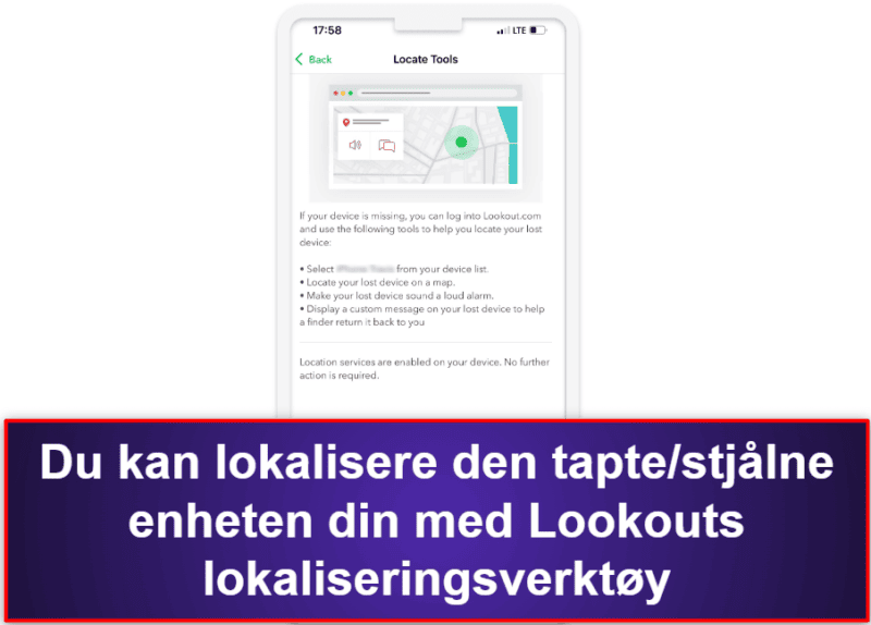 10. Lookout Mobile Security for iOS — Gode verktøy for innbruddsovervåking og tyverisikring