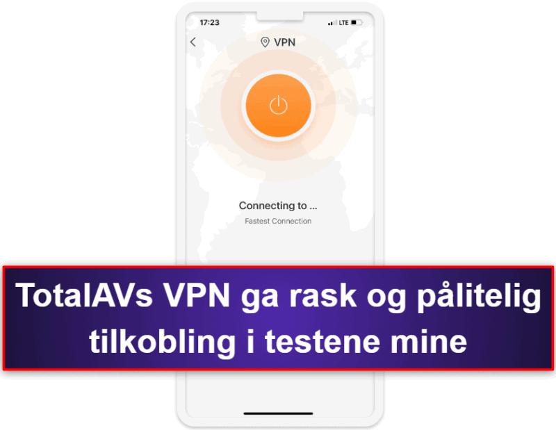 2.🥈 TotalAV Mobile Security — Brukervennlig iOS-app med skanning av datainnbrudd