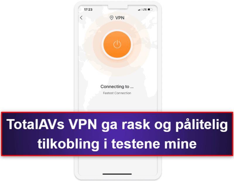 2.🥈 TotalAV Mobile Security — Brukervennlig iOS-app med skanning av datainnbrudd