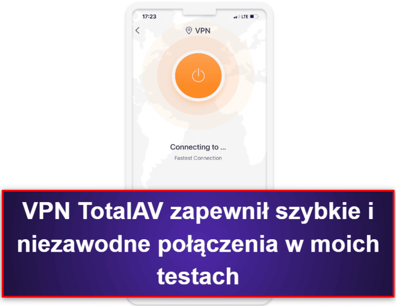 2.🥈 TotalAV Mobile Security – przyjazna dla użytkownika aplikacja na iOS ze skanowaniem naruszeń danych