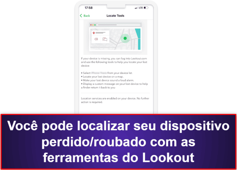 10. Lookout Mobile Security para iOS — bom monitoramento de violações e ferramentas antirroubo