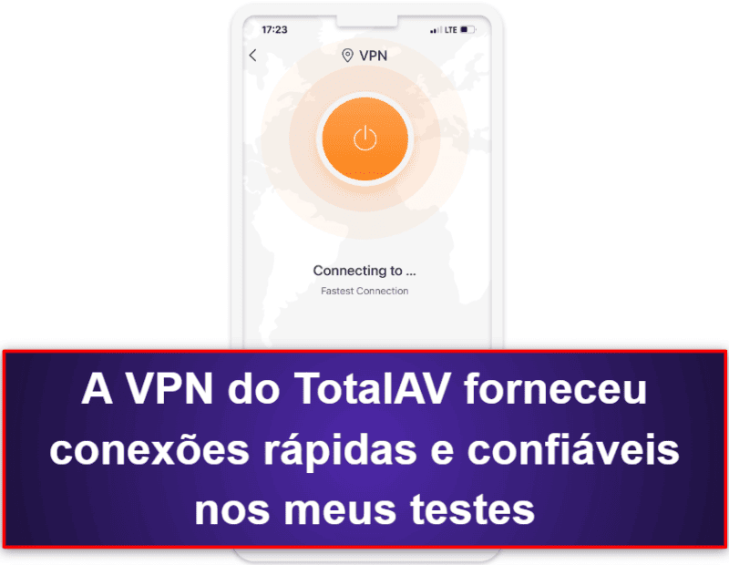 2.🥈 TotalAV Mobile Security — intuitivo app de iOS com varredura de violação de dados