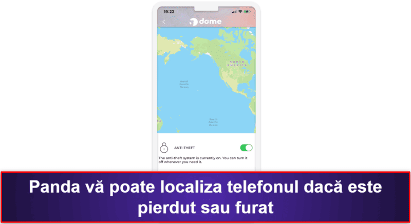 5. Panda Dome for iOS — Urmărire GPS precisă și instrumente antifurt decente