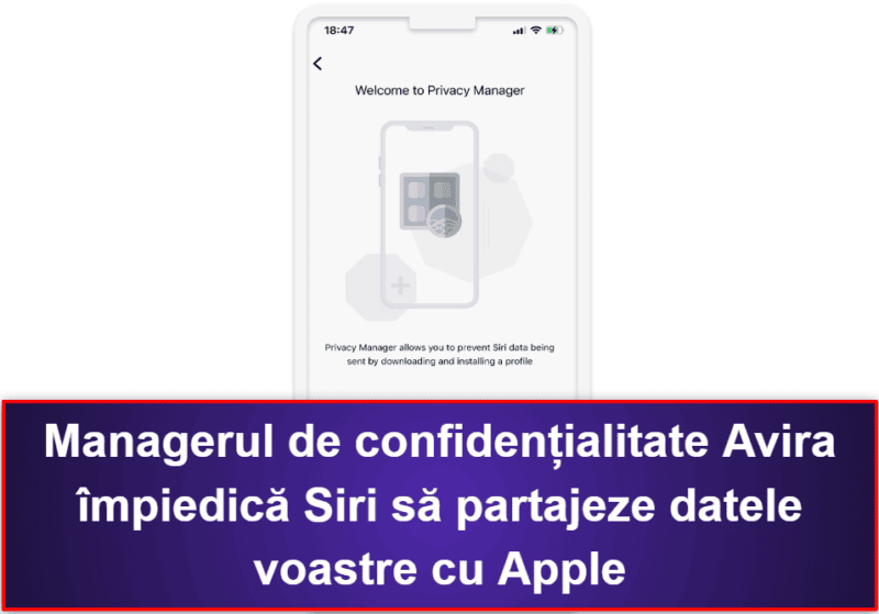 7. Avira Free Mobile Security for iOS — Funcții de confidențialitate bune pe iOS + VPN