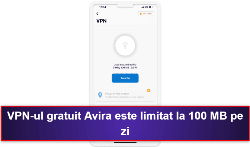 7. Avira Free Mobile Security for iOS — Funcții de confidențialitate bune pe iOS + VPN