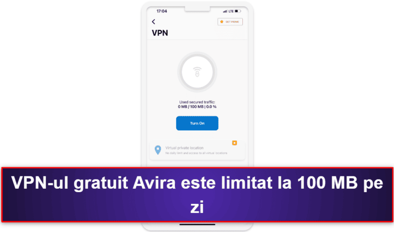 7. Avira Free Mobile Security for iOS — Funcții de confidențialitate bune pe iOS + VPN