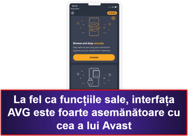 9. AVG Mobile Security for iPhone & iPad — Aplicație simplă cu alerte la breșe de date și protecție Wi-Fi