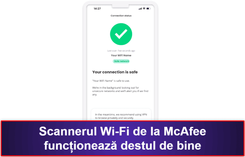3.🥉 McAfee Mobile Security for iOS — Funcții de securitate de top și protecție web bună