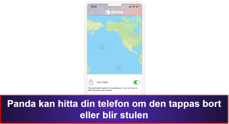 5. Panda Dome for iOS — Exakt GPS-spårning och bra stöldskydd