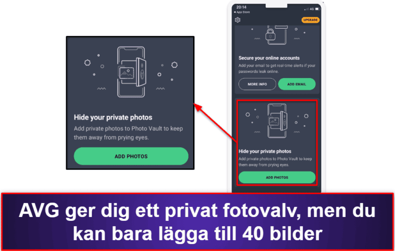 9. AVG Mobile Security for iPhone & iPad — Enkel app med varningar om dataintrång och Wi-Fi-skydd
