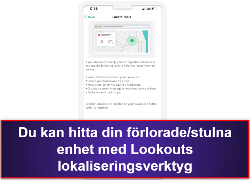 10. Lookout Mobile Security for iOS — Bra övervakning av intrång och stöldskydd