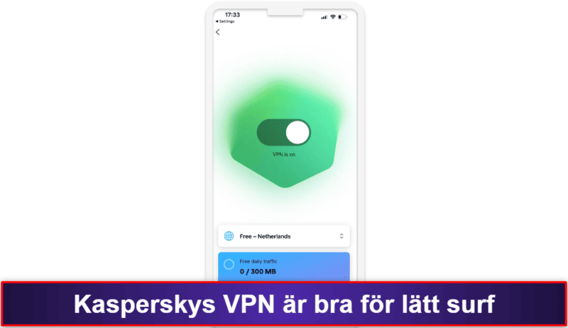 8. Kaspersky Antivirus & VPN — VPN, lösenordshanterare och intrångsskanner