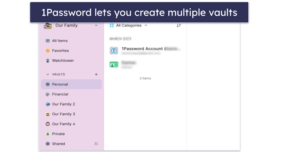 🥇1. 1Password — Best Password Manager for Families in 2024