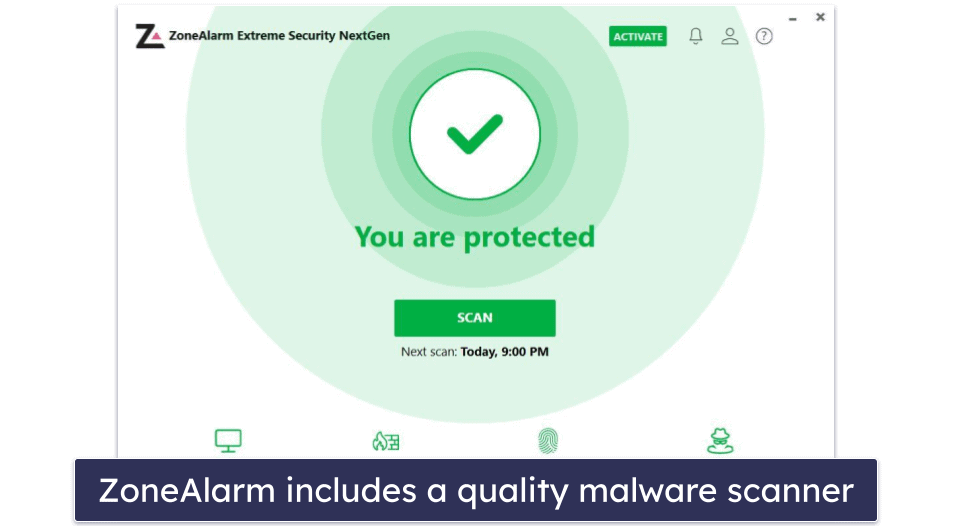 10. ZoneAlarm — Effective Malware Scanner With a Free Firewall