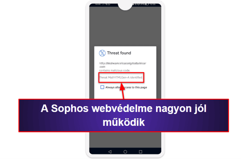 8. Sophos Intercept X for Mobile — Hatékony, ingyenes vírusírtó személyre szabható védelemmel
