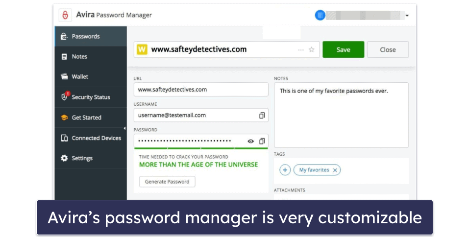 8. Avira Password Manager Free — Unlimited Password Storage Across Unlimited Devices
